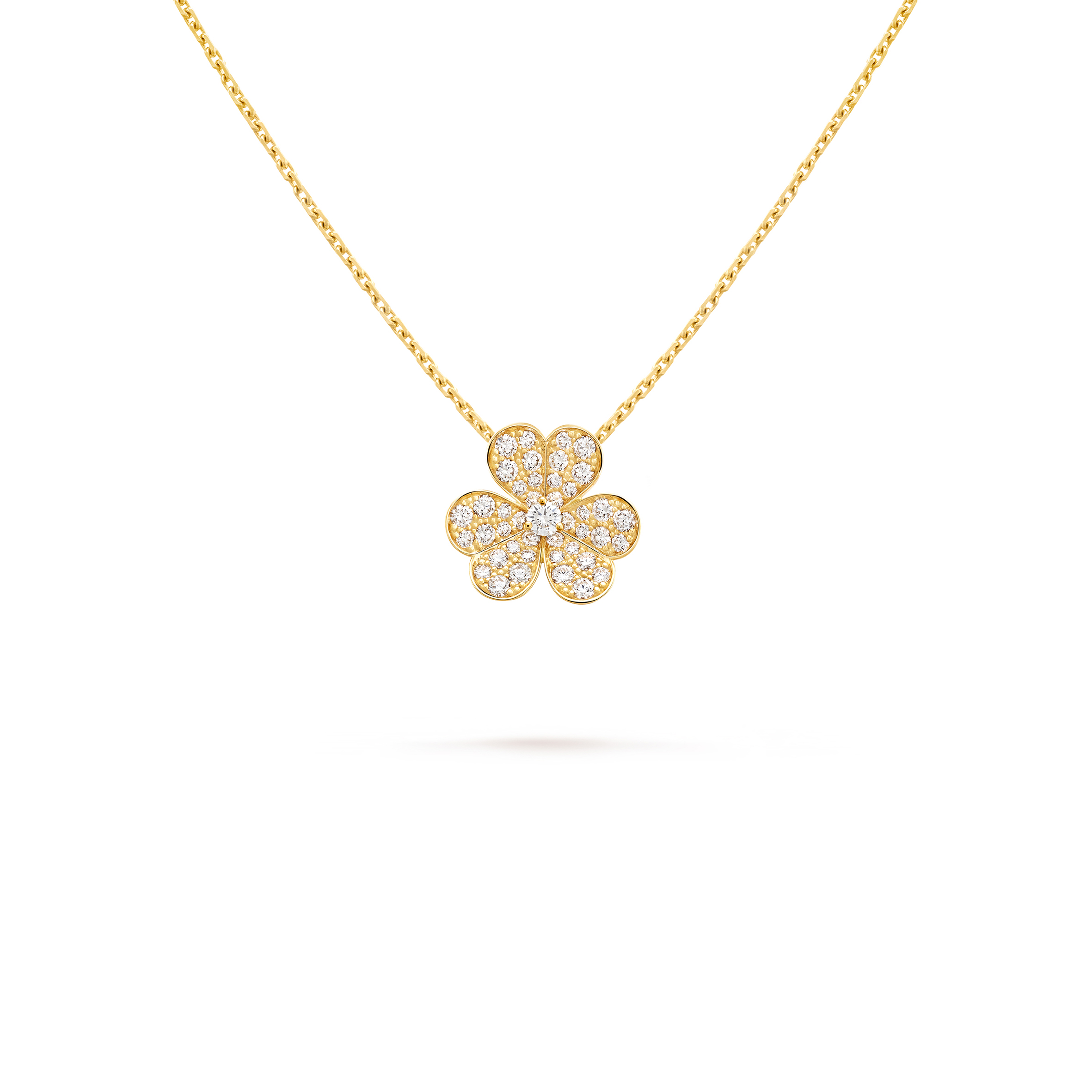 V*N CL*F arpels frivole pendant, small model - yellow gold, diamond  vcarp2v100